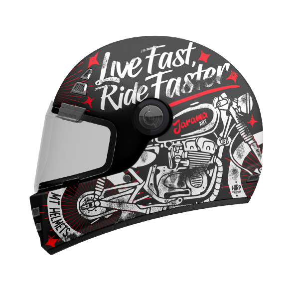 MT Helmets Mt jarama sv art b5 matt black/red 